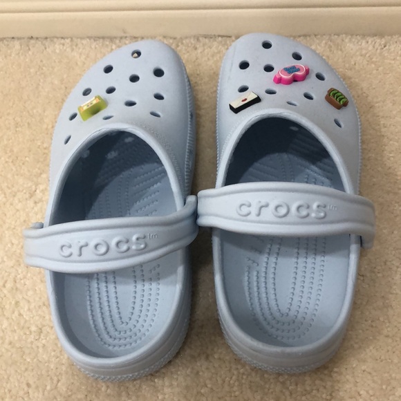 Crocs Blue Clogs with jibbits - Picture 4 of 4